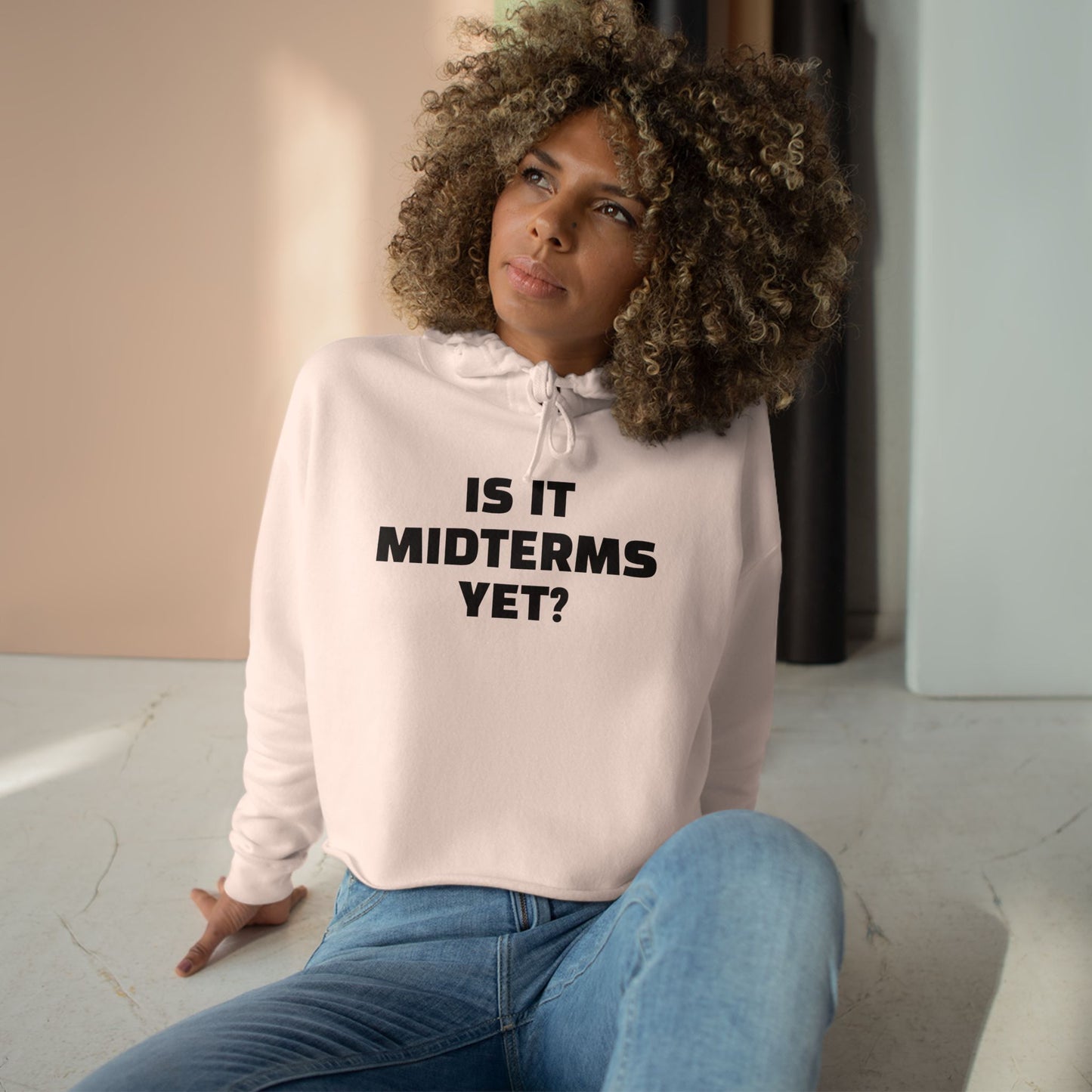 Is It Midterms Yet? –  Unisex Cropped Protest Hoodie (Size XS-L)