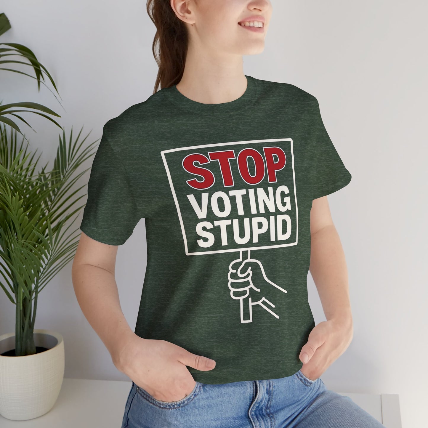 Stop Voting Stupid – Unisex Protest Tee (Size XS-4XL)