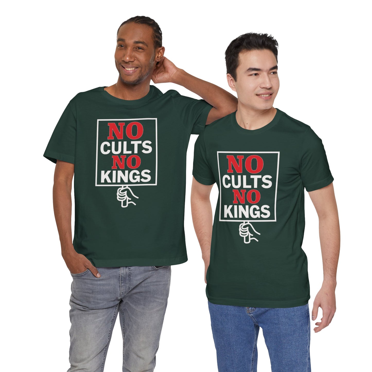 No Cults, No Kings – Unisex Protest Tee (Size XS-4XL)