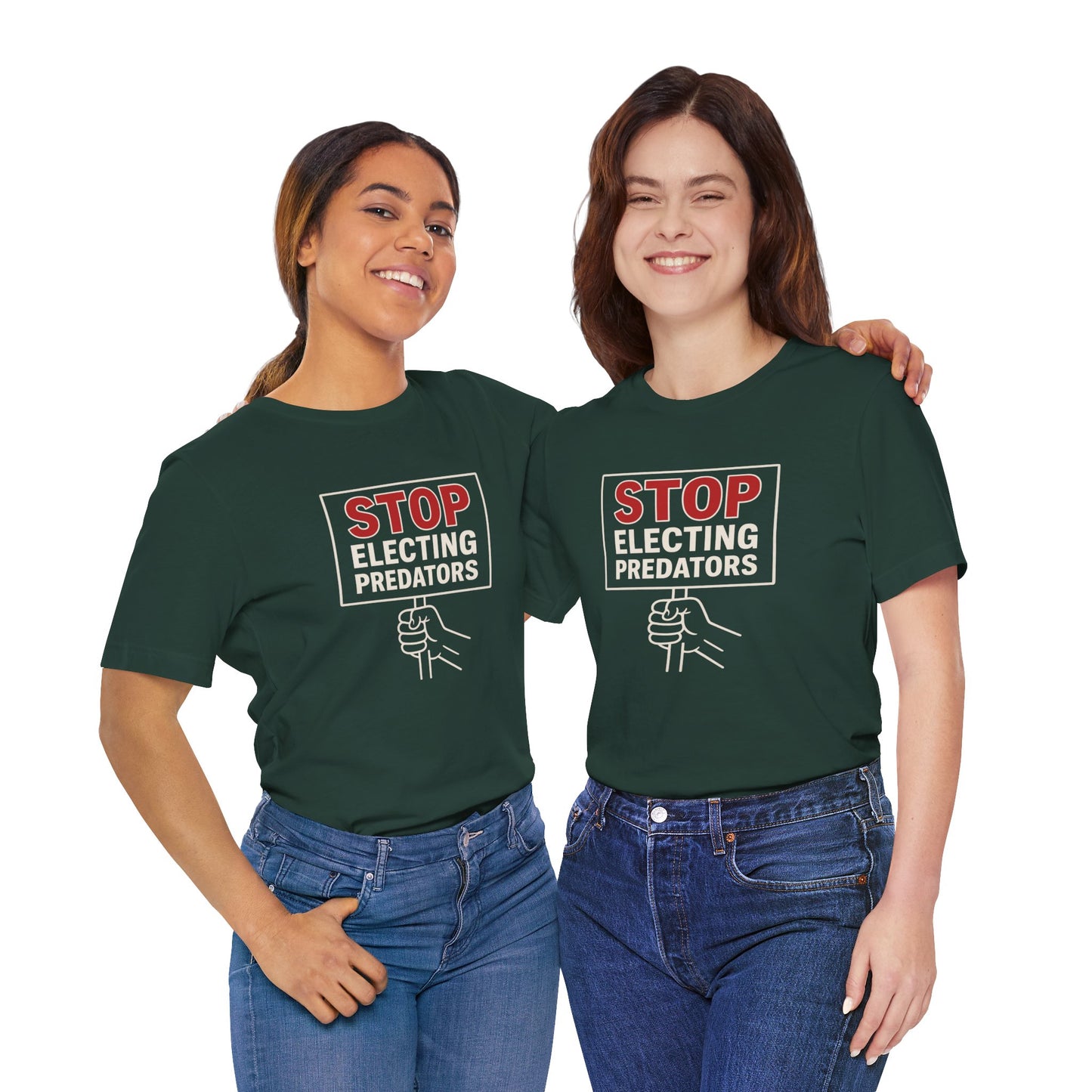 Stop Electing Predators – Unisex Protest Tee (Size XS-4XL)