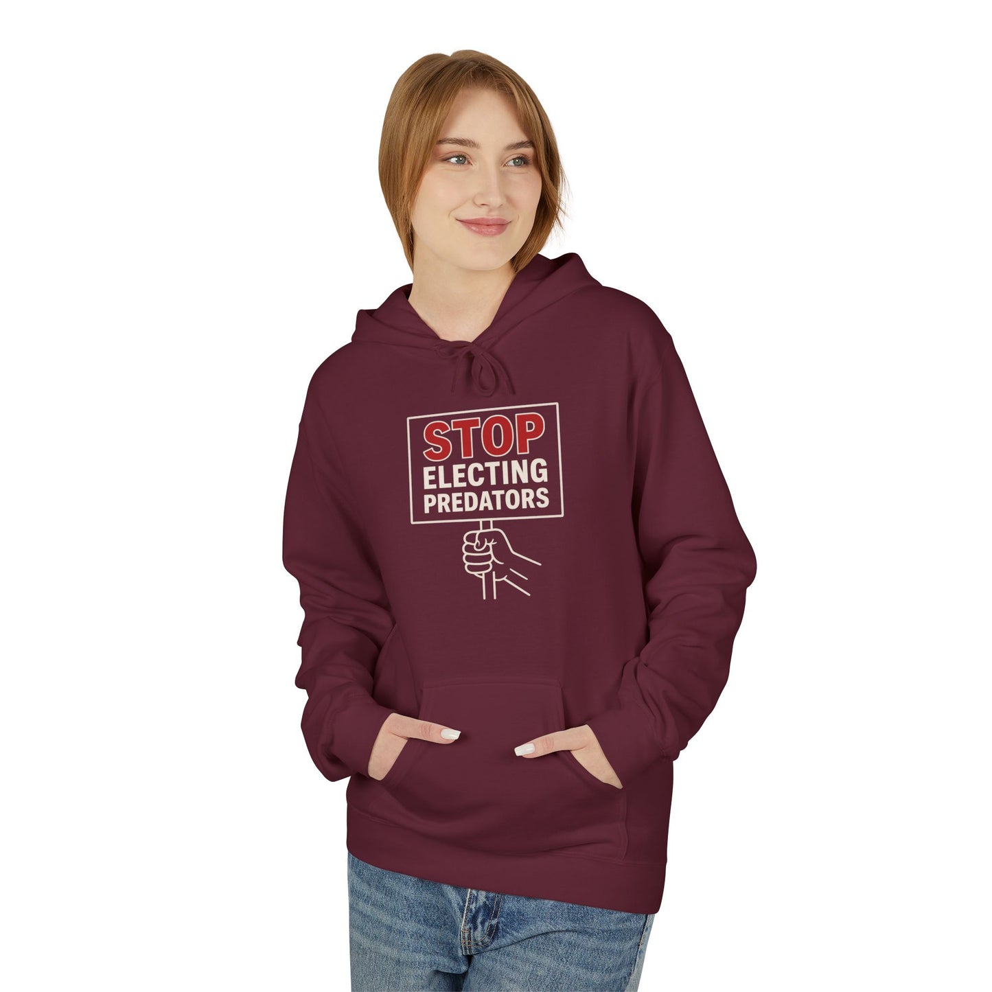 Stop Electing Predators – Unisex Protest Hoodie (Size S-5XL)