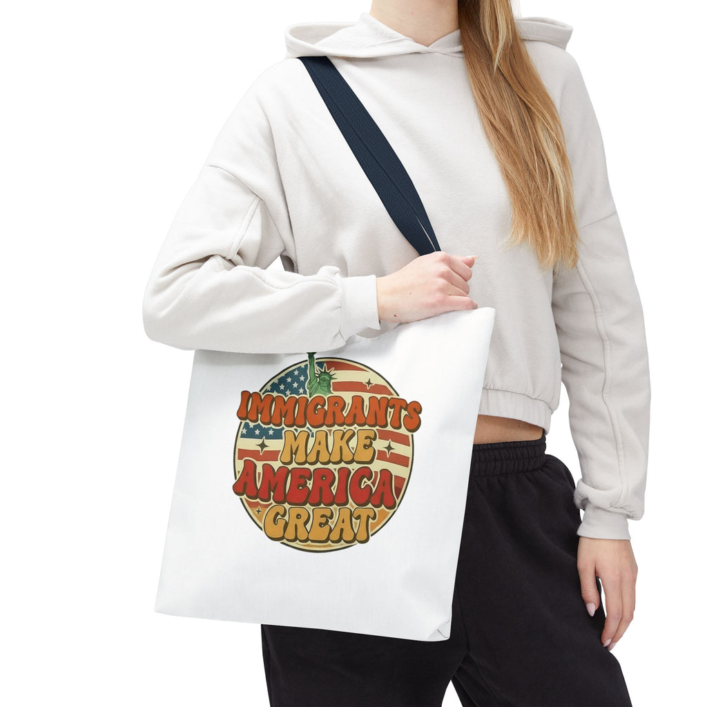 Immigrants Make America Great - Activist Tote Bag (White) | Civic Goods