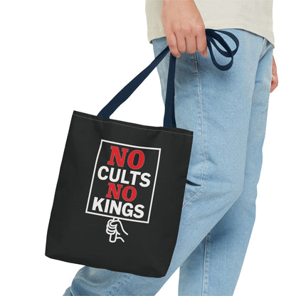 No Cults, No Kings – Activist Tote Bag - Black