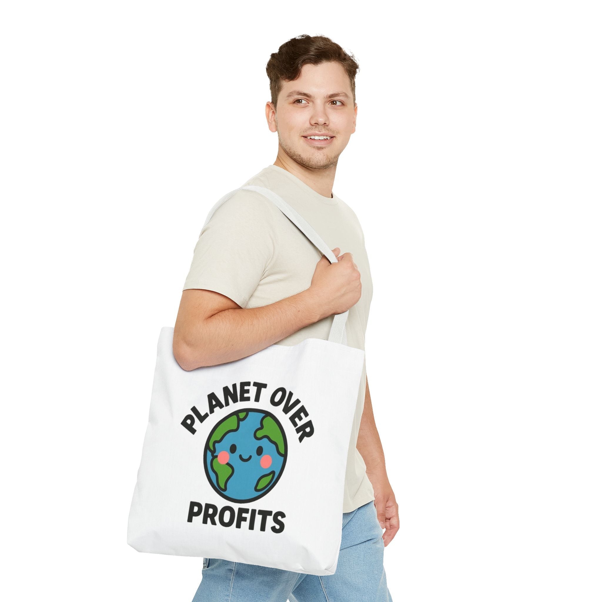 Planet Over Profits Design - Activist Tote Bag (Unisex) | Civic Goods
