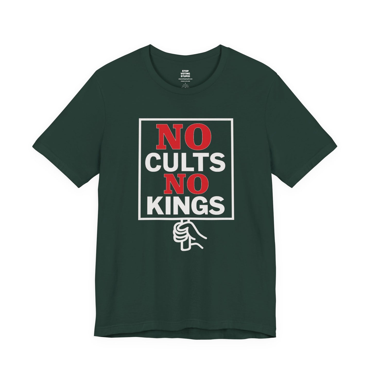 No Cults, No Kings – Unisex Protest Tee (Size XS-4XL)