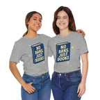 No Bans, Just Books tee — Athletic Heather- accent — angled Duo
