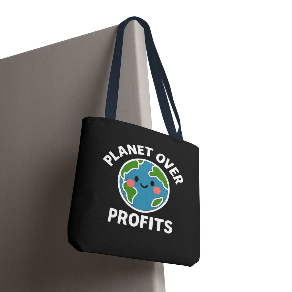 Planet Over Profits Design - Activist Tote Bag (Black) | Civic Goods