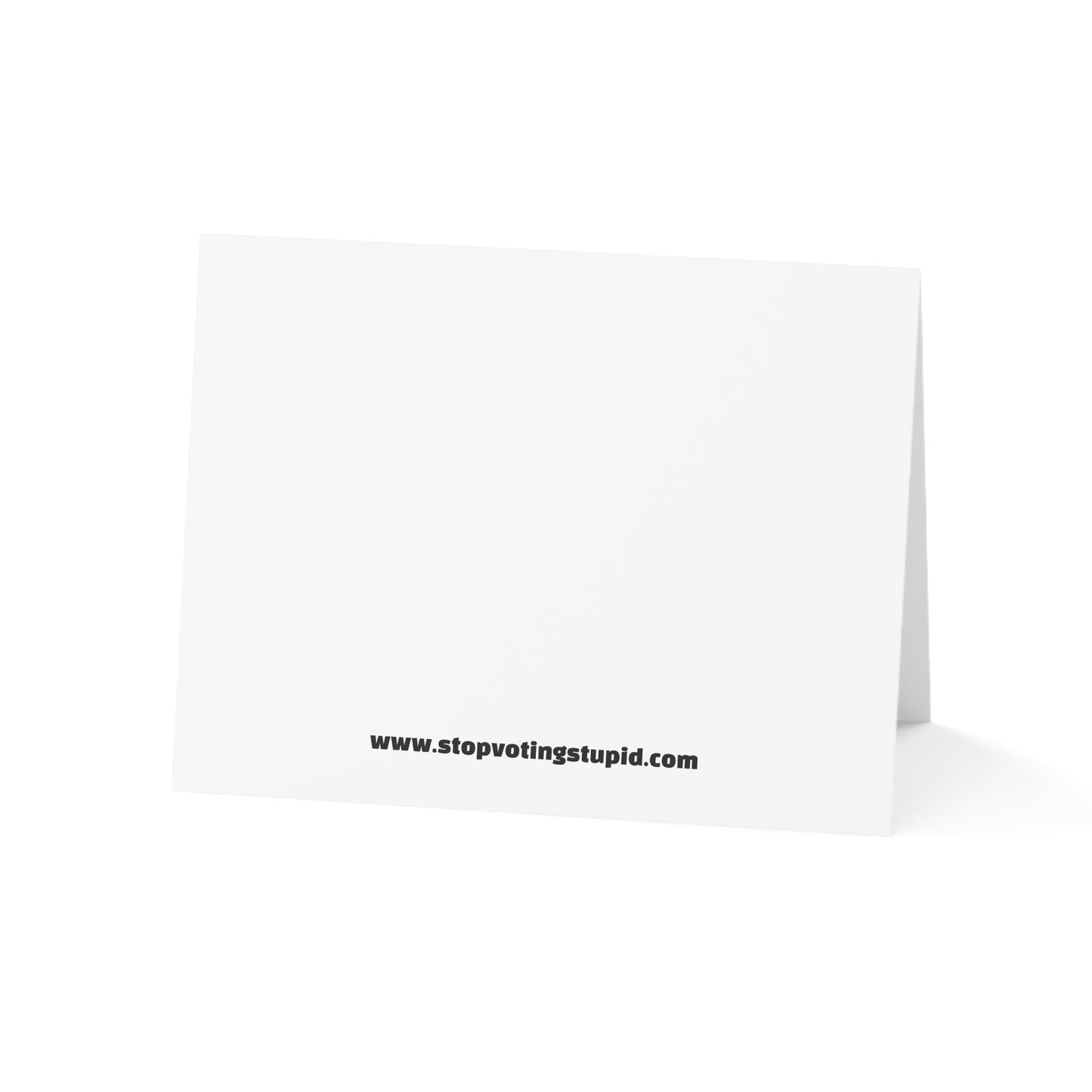 Stop Voting Stupid Activism Card – Single or Set - Black and White