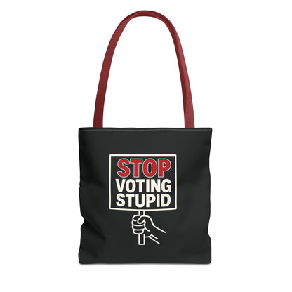 Stop Voting Stupid – Activist Tote Bag - Black