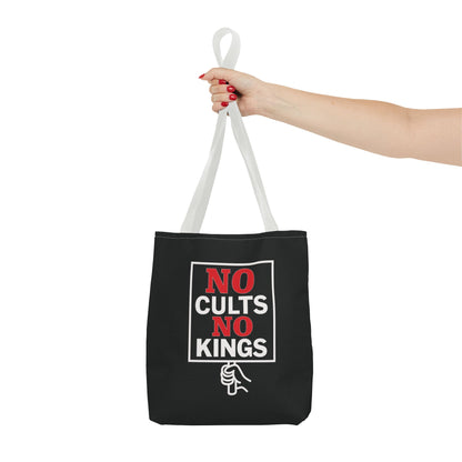 No Cults, No Kings – Activist Tote Bag - Black