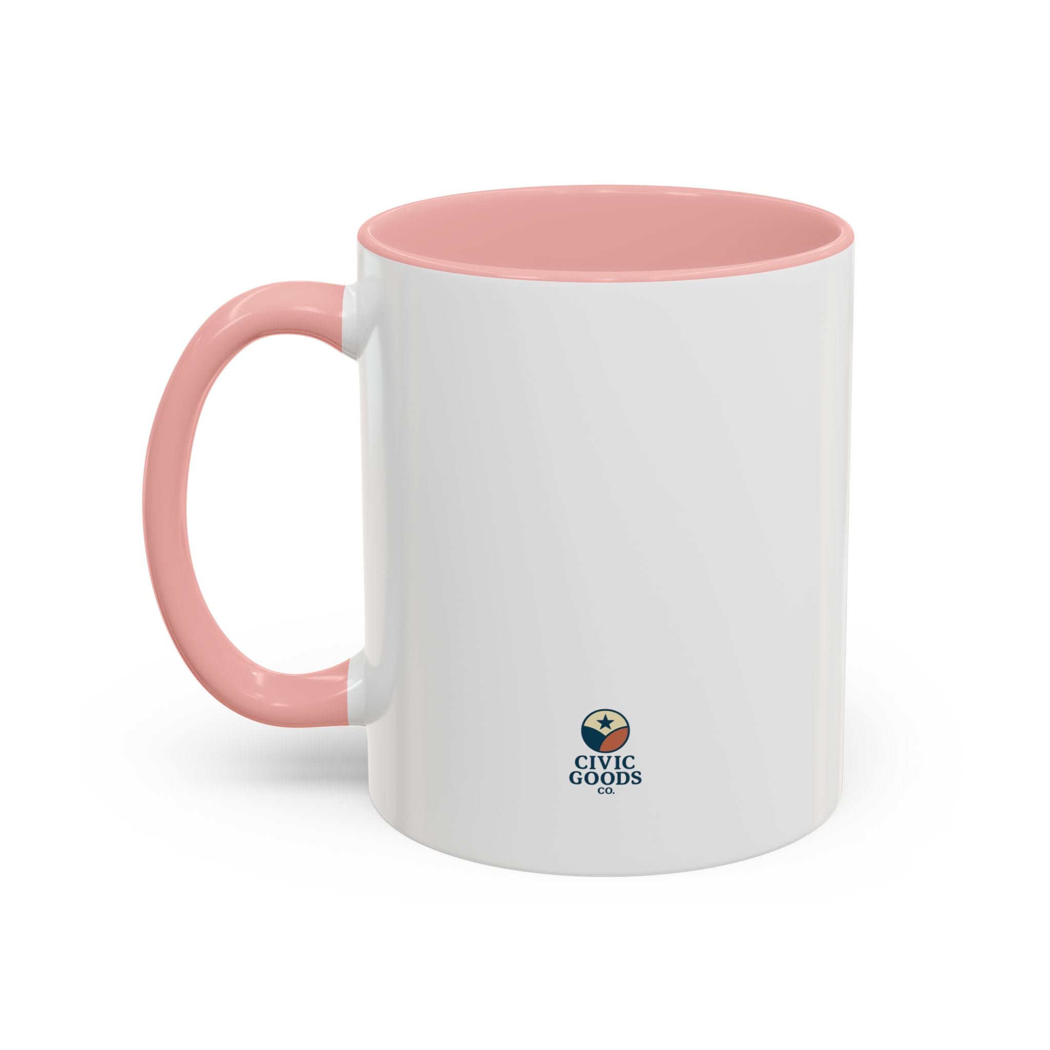 Unprecedented Again — 11oz — Pink - accent — angled left side
