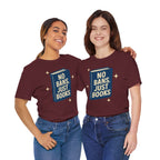 No Bans, Just Books tee — Maroon  - accent — angled Duo
