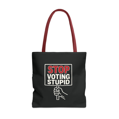 Stop Voting Stupid – Activist Tote Bag - Black