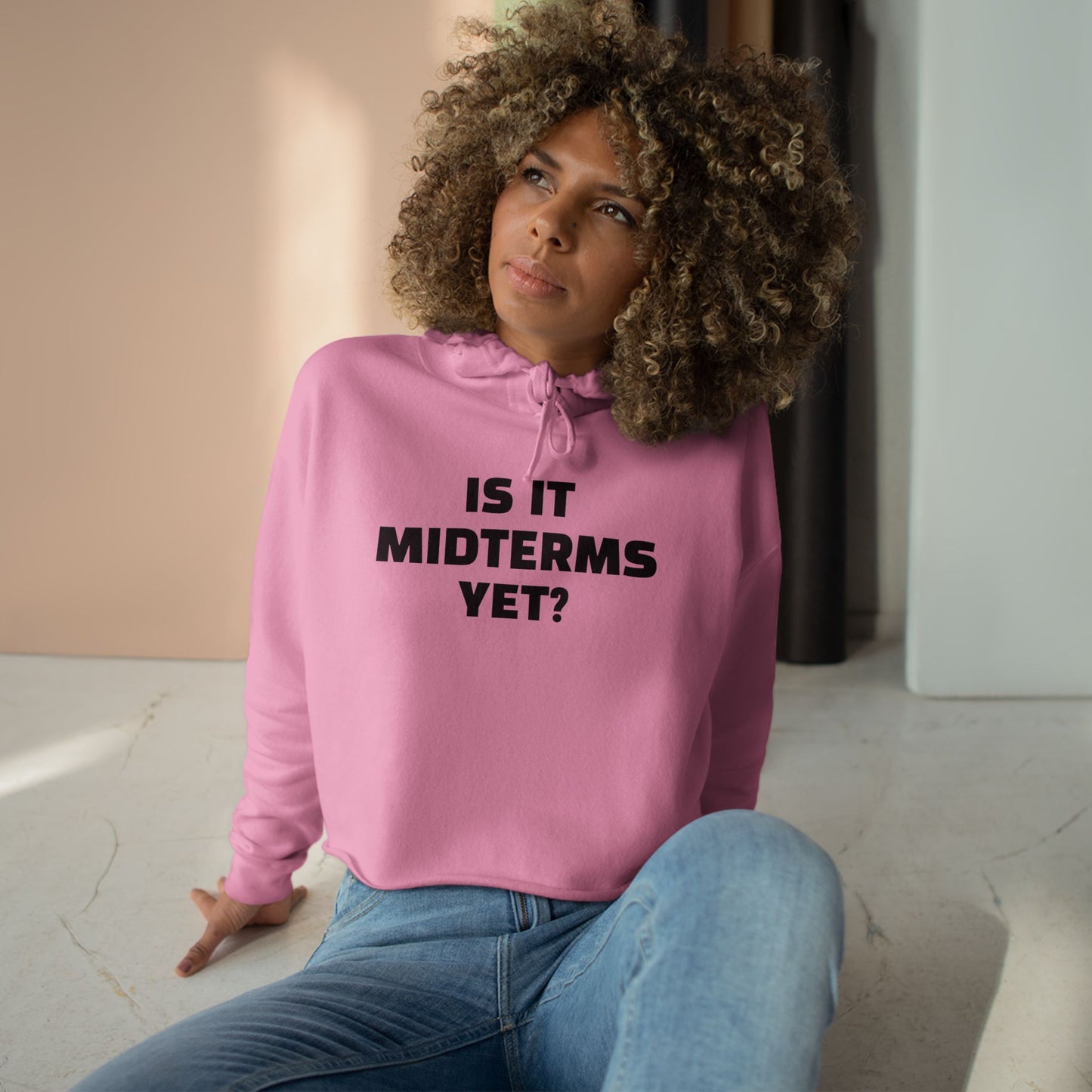 Is It Midterms Yet? –  Unisex Cropped Protest Hoodie (Size XS-L)