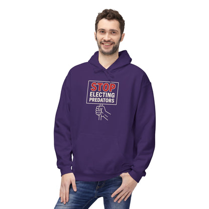 Stop Electing Predators – Unisex Protest Hoodie (Size S-5XL)