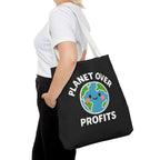 Planet Over Profits Design - Activist Tote Bag (Black) | Civic Goods