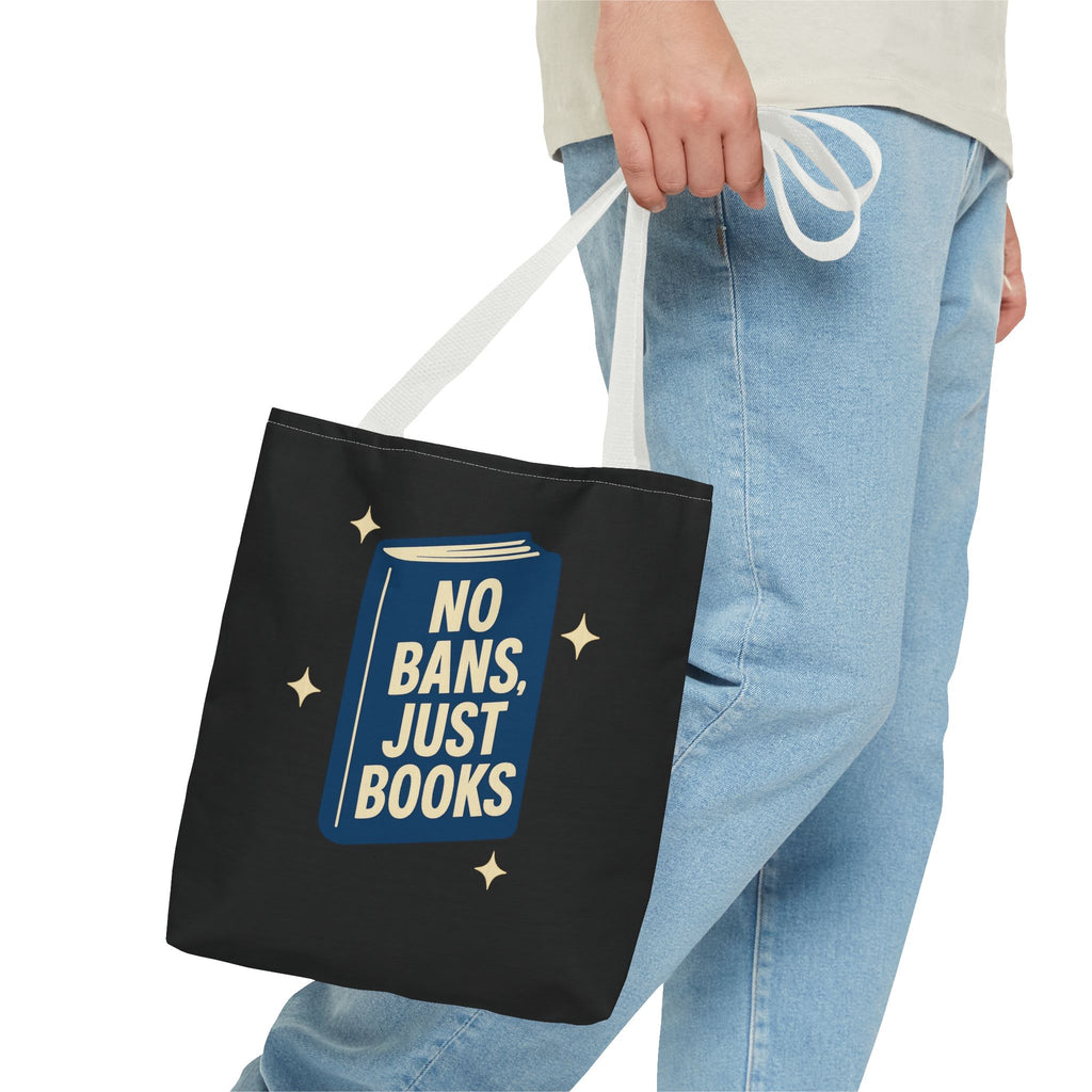 No Bans, Just Books - Activist Tote Bag (Black) | Civic Goods