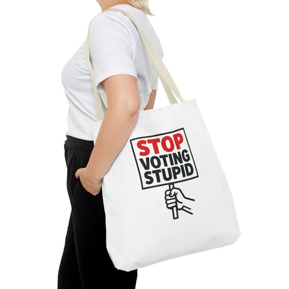 Stop Voting Stupid – Activist Tote Bag - White