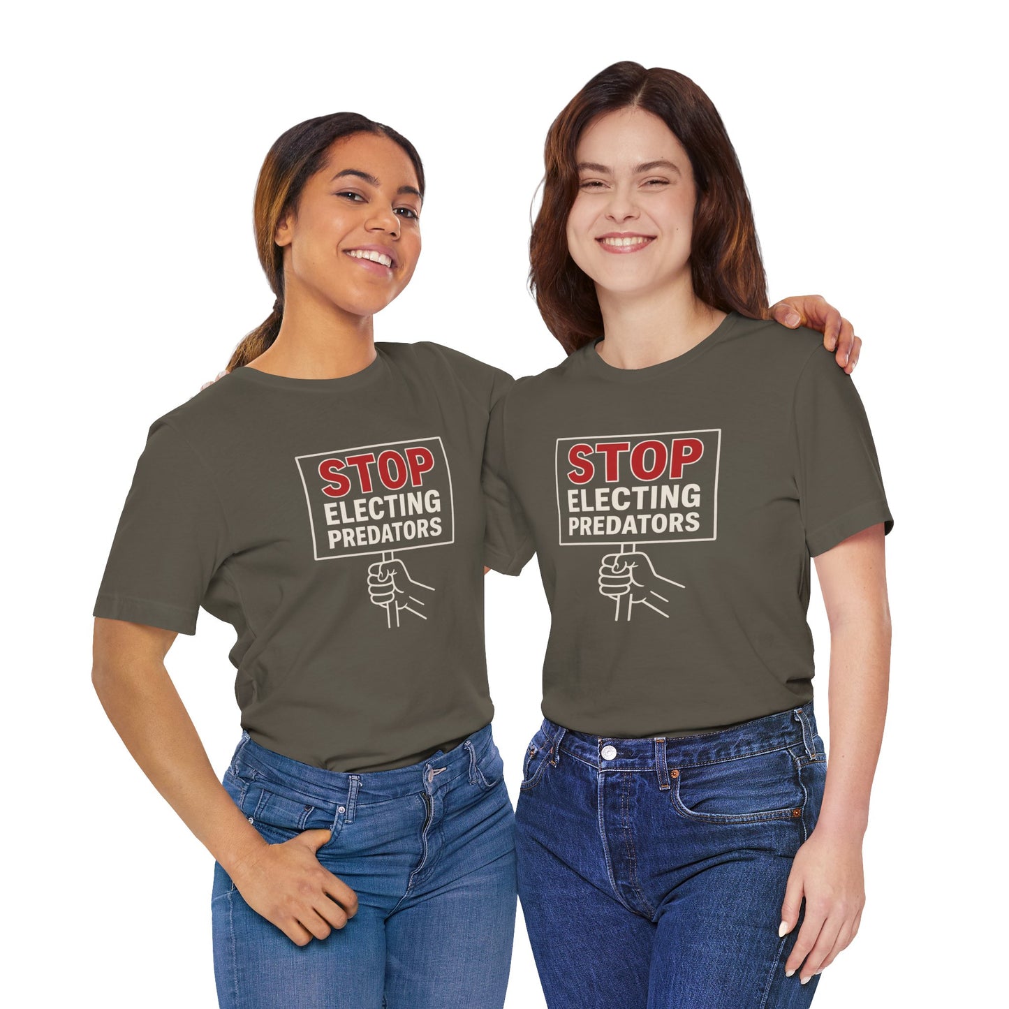 Stop Electing Predators – Unisex Protest Tee (Size XS-4XL)