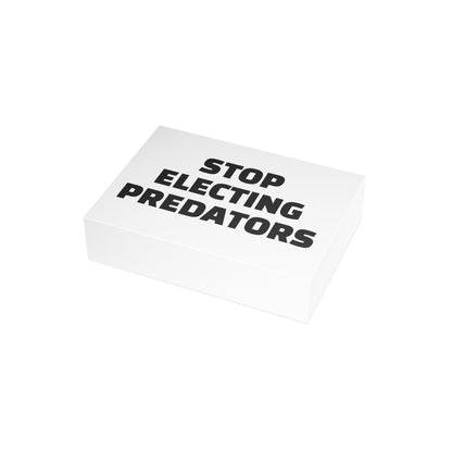Stop Electing Predators Activism Card – Single or Set - Black and White