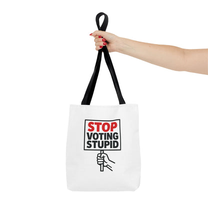 Stop Voting Stupid – Activist Tote Bag - White