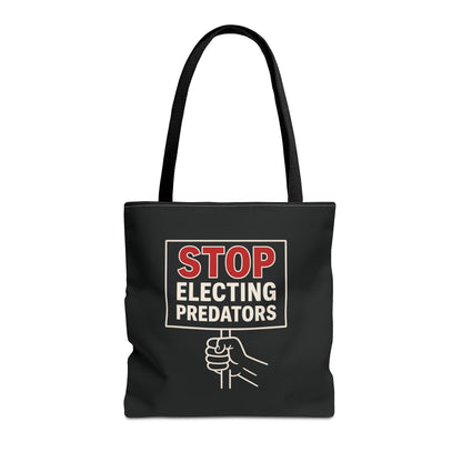 Stop Electing Predators – Activist Tote Bag - Black