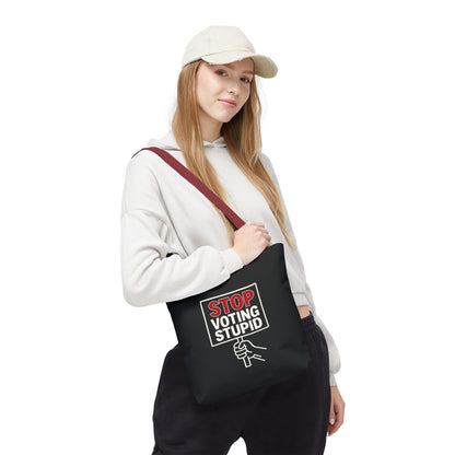 Stop Voting Stupid – Activist Tote Bag - Black