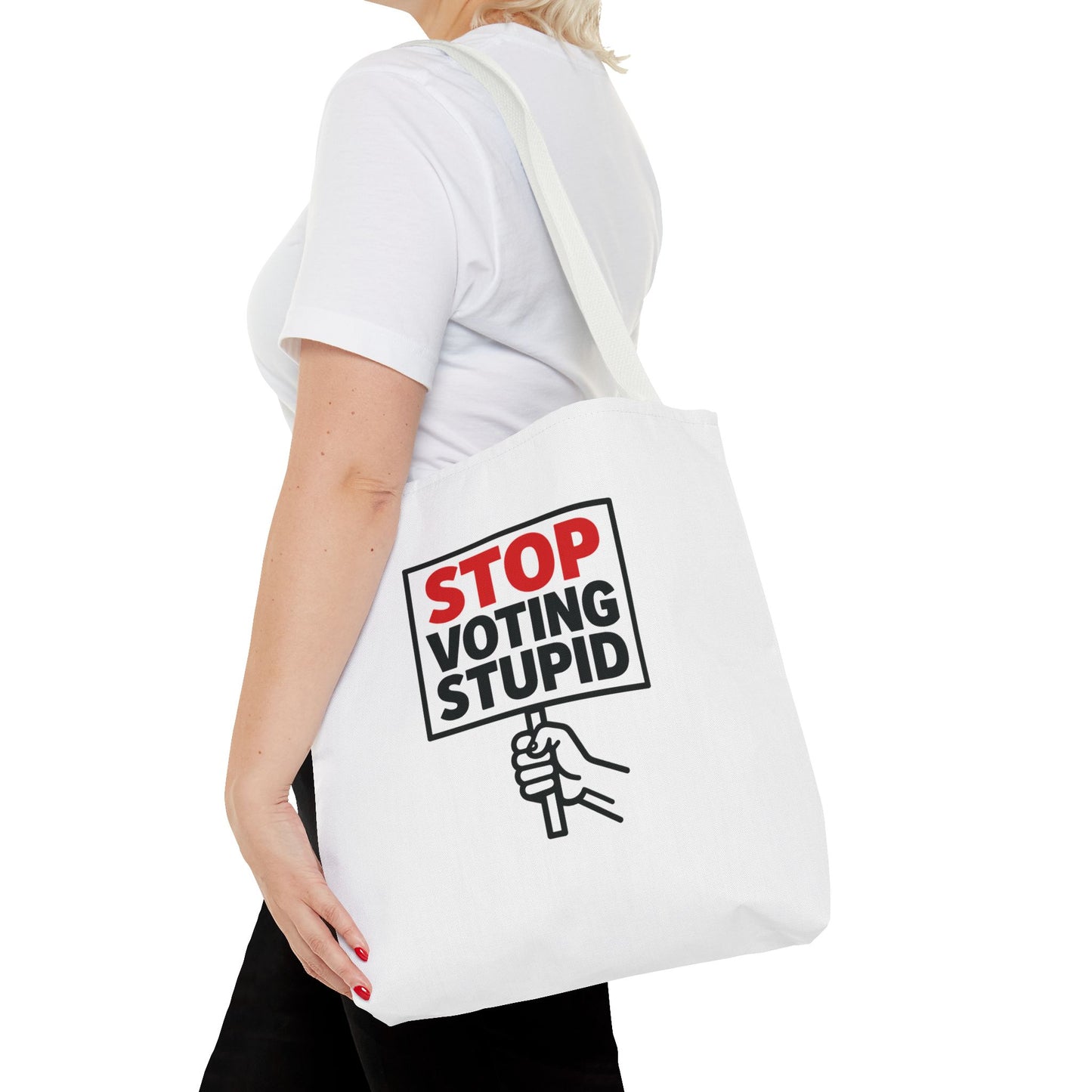 Stop Voting Stupid – Activist Tote Bag - White