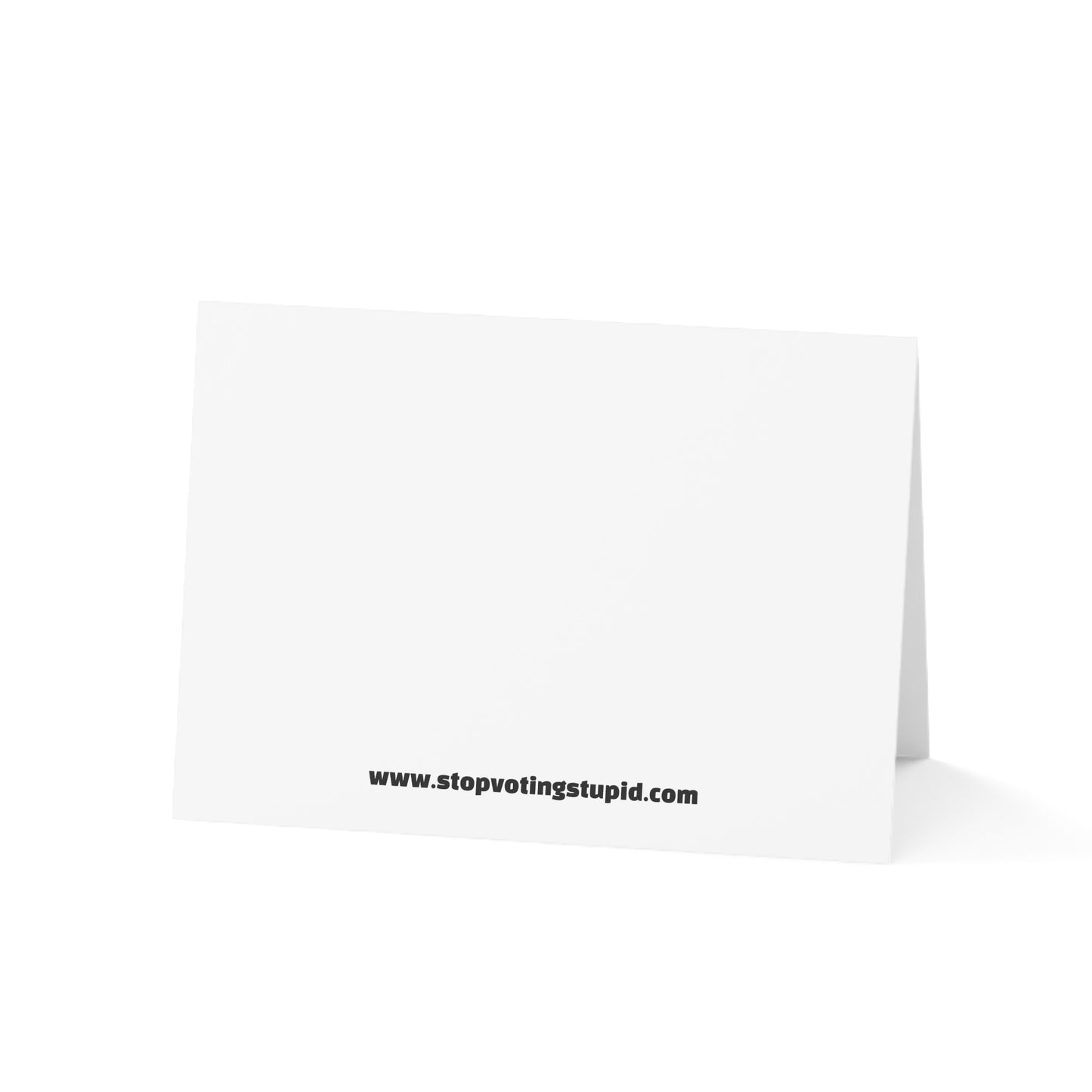 Stop Voting Stupid Activism Card – Single or Set - Black and White