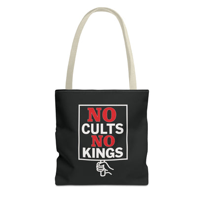 No Cults, No Kings – Activist Tote Bag - Black