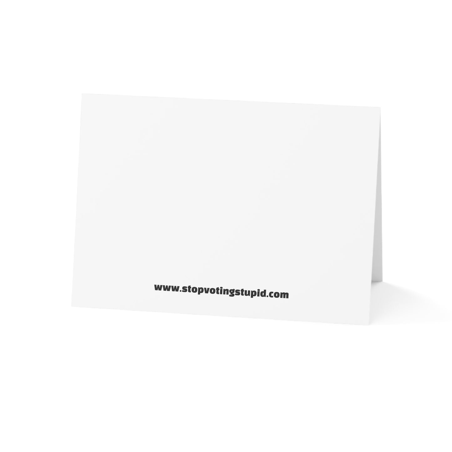 Stop Voting Stupid Activism Card – Single or Set - Black and White
