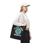 Planet Over Profits Design - Activist Tote Bag (Black) | Civic Goods