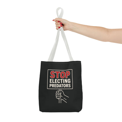 Stop Electing Predators – Activist Tote Bag - Black
