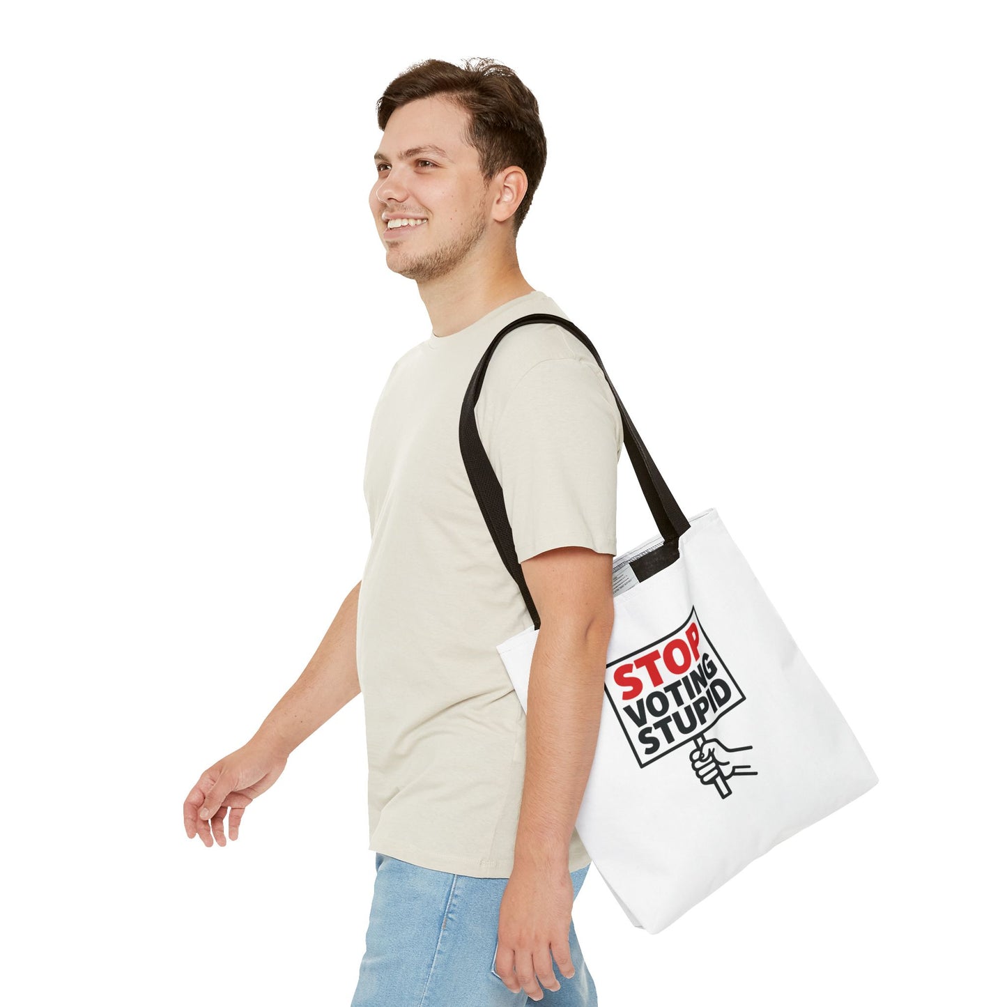 Stop Voting Stupid – Activist Tote Bag - White