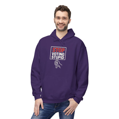 Stop Voting Stupid – Unisex Protest Hoodie (Size S-5XL)