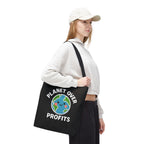 Planet Over Profits Design - Activist Tote Bag (Black) | Civic Goods