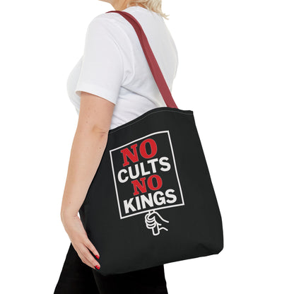 No Cults, No Kings – Activist Tote Bag - Black