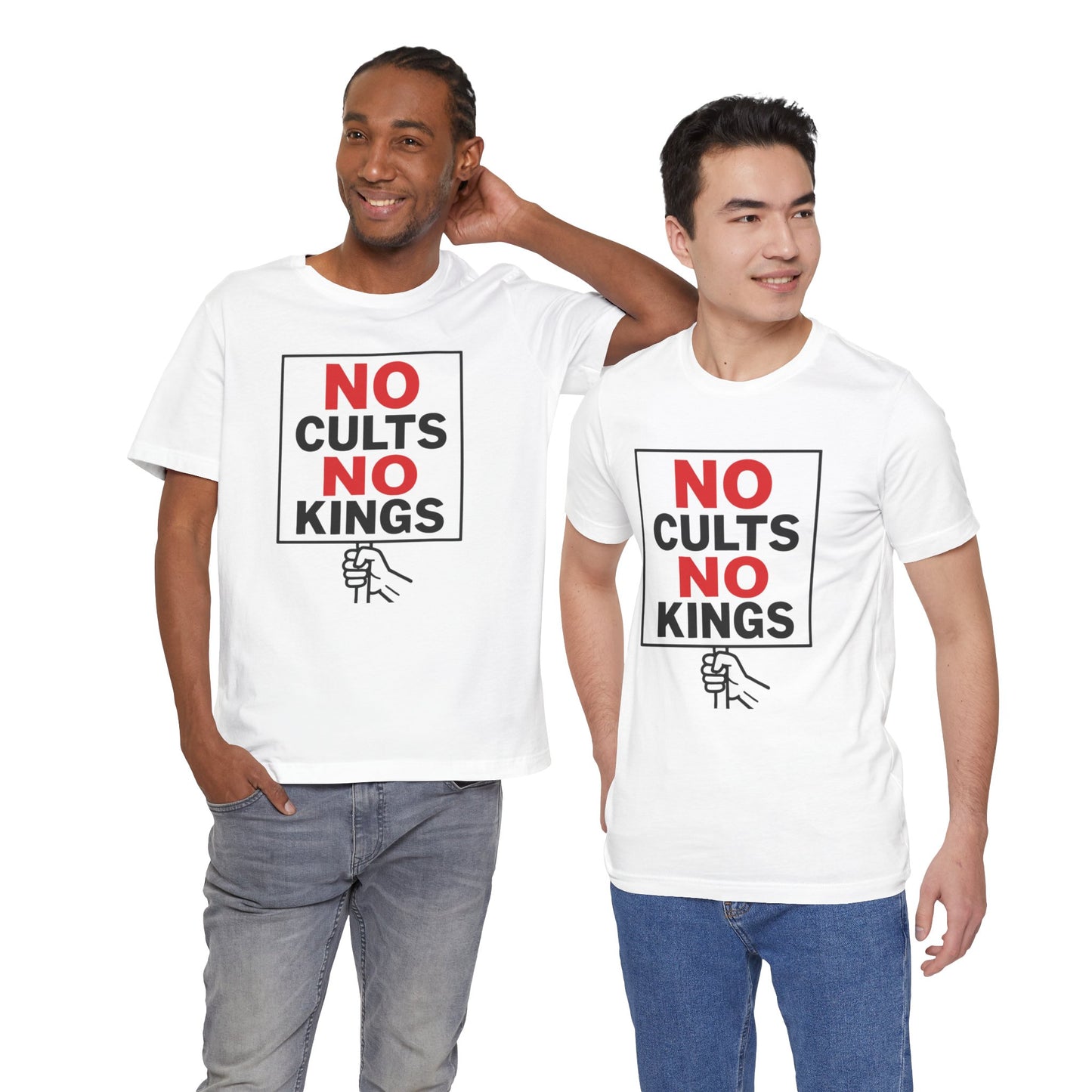 No Cults, No Kings – Unisex Protest Tee (Size XS-4XL)
