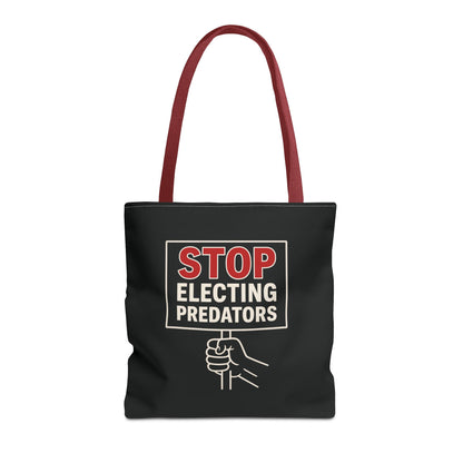 Stop Electing Predators – Activist Tote Bag - Black