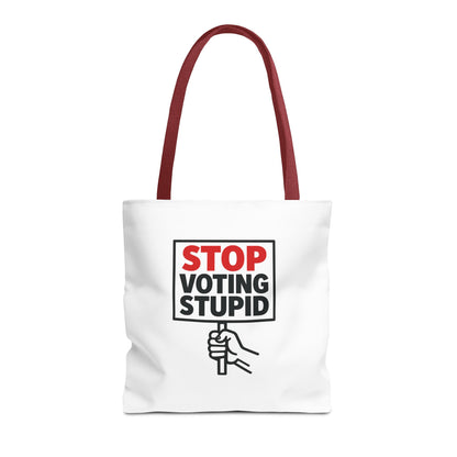Stop Voting Stupid – Activist Tote Bag - White