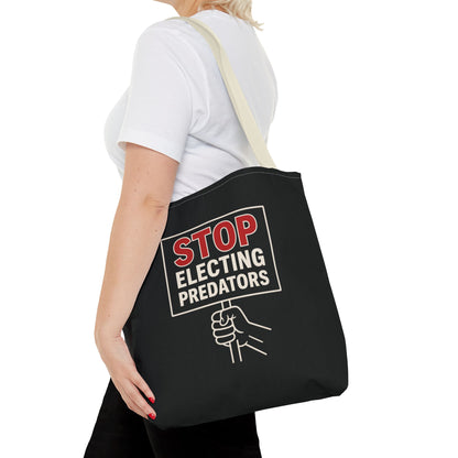 Stop Electing Predators – Activist Tote Bag - Black