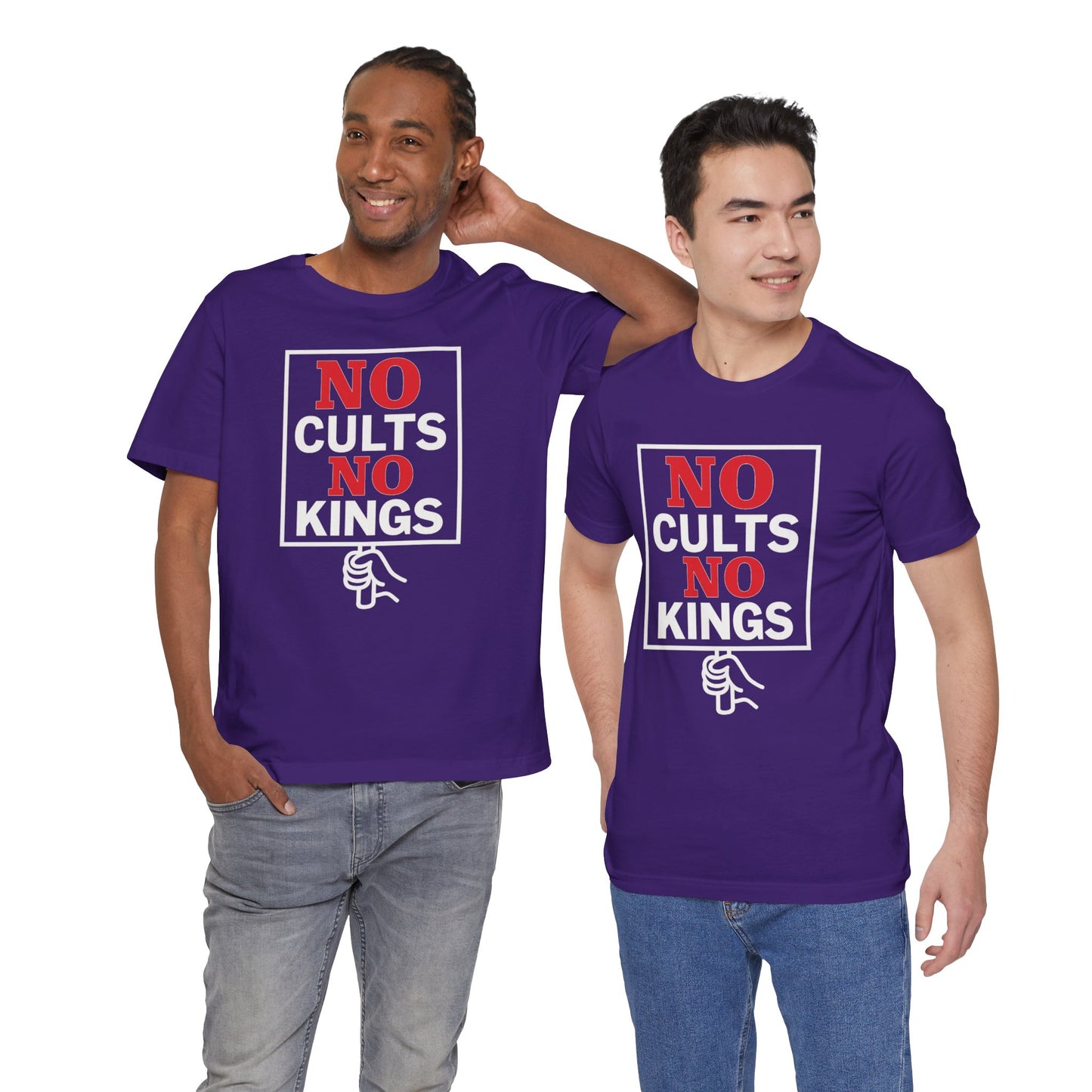 No Cults, No Kings – Unisex Protest Tee (Size XS-4XL)