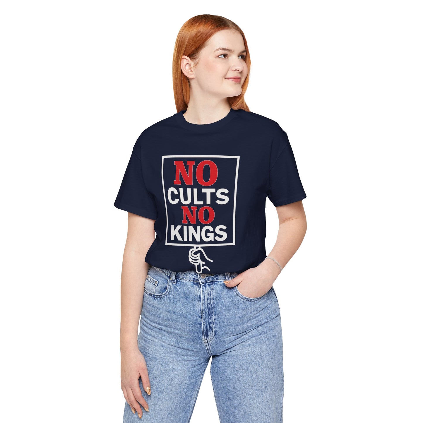 No Cults, No Kings – Unisex Protest Tee (Size XS-4XL)