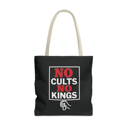 No Cults, No Kings – Activist Tote Bag - Black