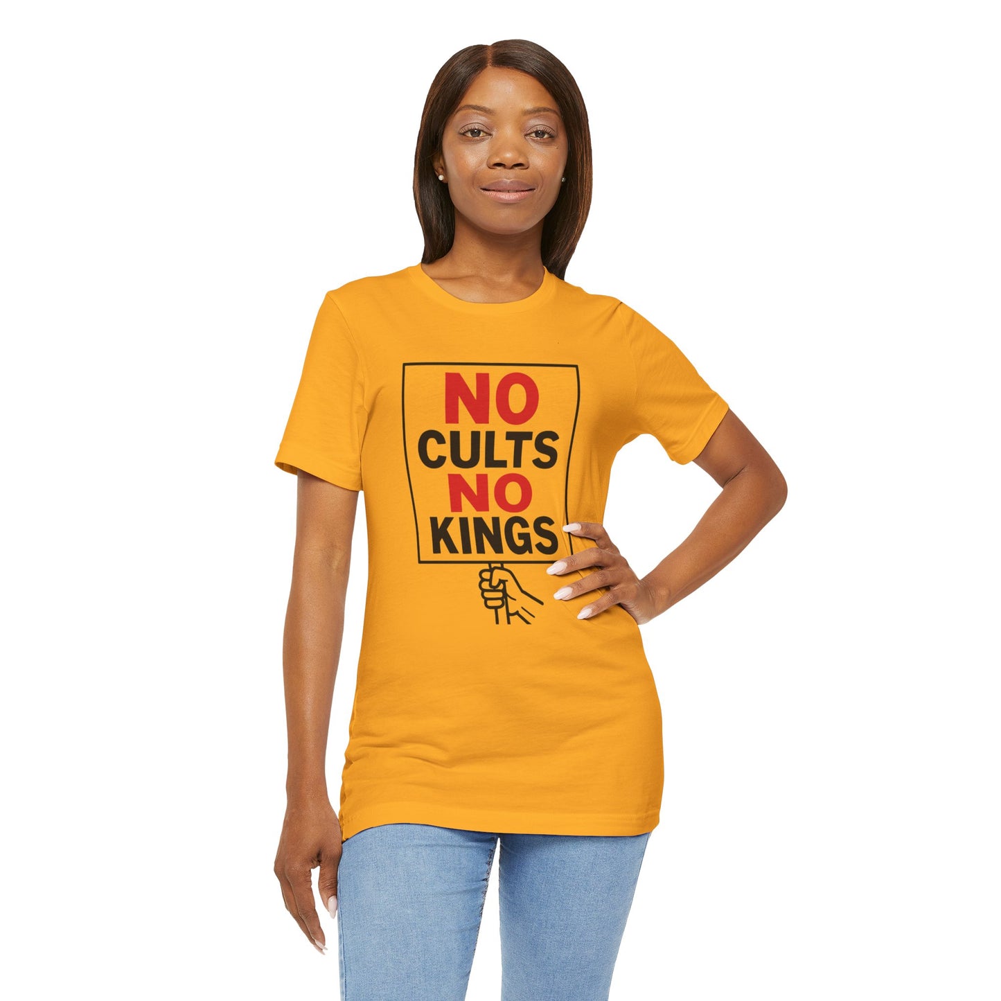 No Cults, No Kings – Unisex Protest Tee (Size XS-4XL)