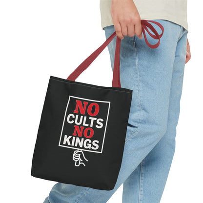 No Cults, No Kings – Activist Tote Bag - Black