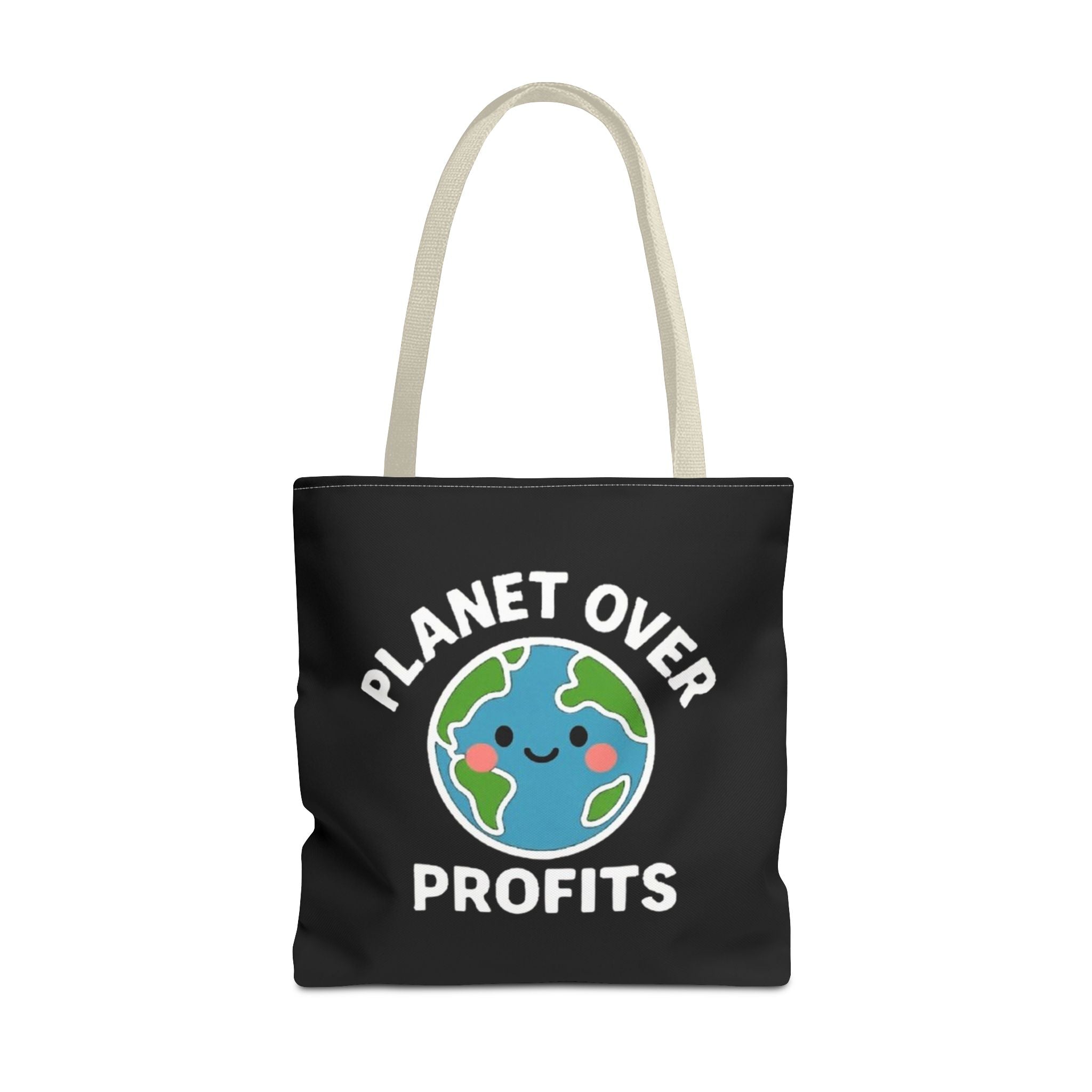Planet Over Profits Design - Activist Tote Bag (Black) | Civic Goods