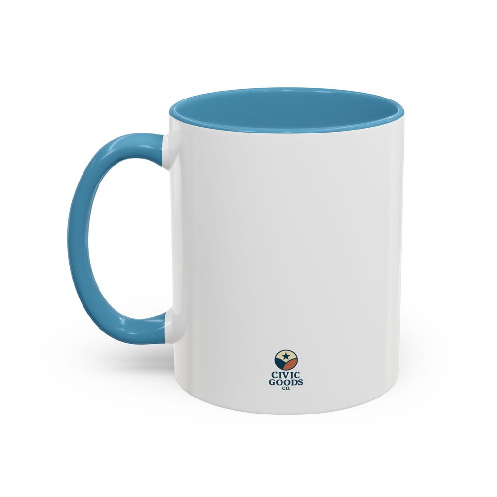 Earth is for Everyone — 11oz — Light Blue - accent — angled left side
