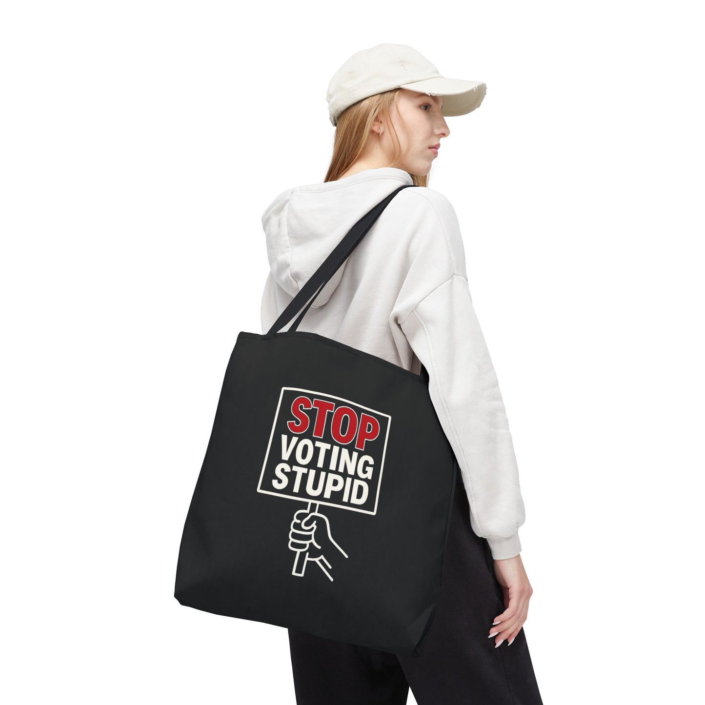 Stop Voting Stupid – Activist Tote Bag - Black