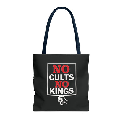 No Cults, No Kings – Activist Tote Bag - Black